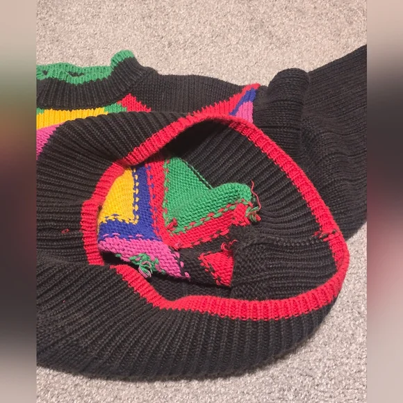 VTG Northeast Knitters Mock Neck Sweater Colorful Chunky Warm - Picture 9 of 10